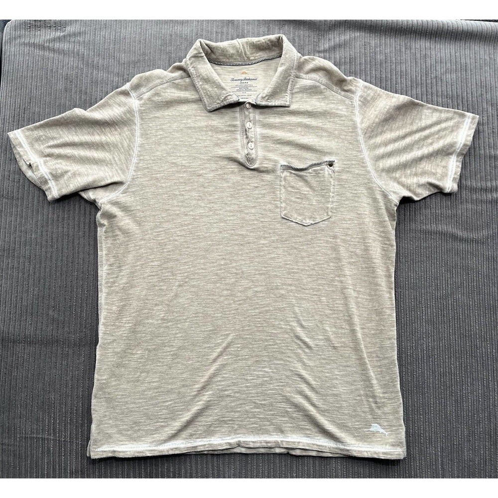 Tommy Bahama Men Polo Shirt Size Medium Cotton Golfing Casual Outdoors Golf.